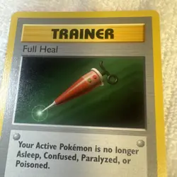 Pokemon Base Set 1st Edition Trainer Full Heal MP 82/102 TCG Card Shadowless - Image 4