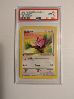 1999 POKEMON JUNGLE 1ST ED #54 JIGGLYPUFF PSA 10 - Image 1