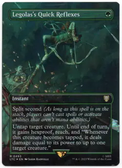 MTG - Legolas's Quick Reflexes Borderless FOIL - RARE - LotR - #493 - NM - Image 1