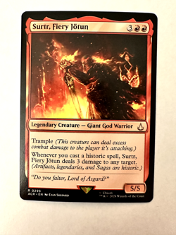 MTG Surtr Fiery Jotun #293 Universes Beyond: Assassin's Creed (ACR) - NM - Image 1