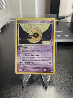 Pokemon TCG Swirl Lunatone EX Legend Maker 20 Reverse Holo Rare - Image 1