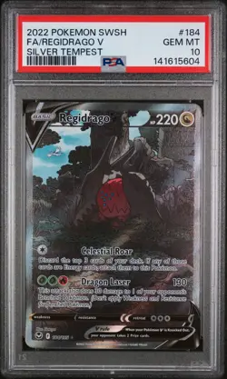 Regidrago V ⭐ 184/195 Silver Tempest 2022 Pokemon PSA 10 - Image 1