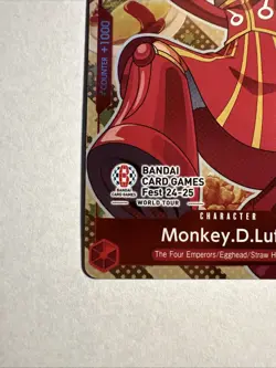 Monkey D Luffy Bandai Card Games Fest 24-25 P-080 One Piece Promo Cards - Image 5
