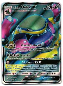 Alolan Muk GX 138/147 - Burning Shadows Rare Ultra Pokemon TCG - LP Card - Image 1