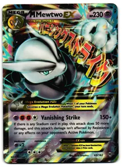 M Mewtwo EX 63/162 - BREAKthrough Rare EX Pokemon TCG Holo - LP Card - Image 1