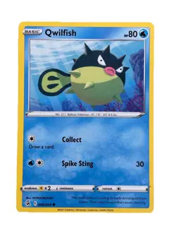 New: 2021 Pokemon TCG Qwilfish 060 Swsh08: Fusion Strike Regular Common - Image 1