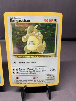 Pokemon TCG Vaporeon 12/64 & Kangaskhan 5/64 Jungle Unlimited Holo Rare MP VTG - Image 3