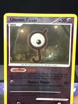 Pokemon Card Unown J 76/146 Legends Awakened Reverse Holo Light Play - Image 2