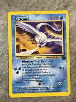 Articuno 22/53 Pokemon WOTC Black Star Promo Non Holo Damaged DMG - Image 1