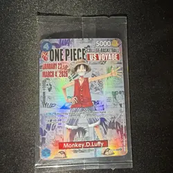 One Piece Monkey D. Luffy College Basketball US Voyage Promo P-055 Bandai Namco - Image 1