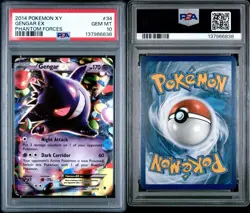 2014 POKEMON XY PHANTOM FORCES #34 GENGAR EX PSA 10 GEM ENGLISH - Image 3