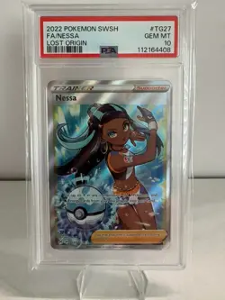 Pokemon TCG Nessa Lost Origin Trainer Gallery Full Art #TG27 PSA 10 Gem Mint - Image 1