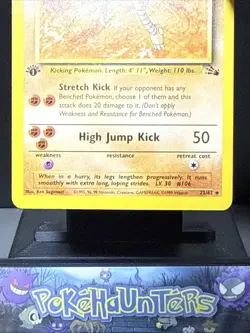 Pokemon Card Hitmonlee 22/62 Fossil Set Non Holo Rare WOTC 1st Edition NM - Image 3