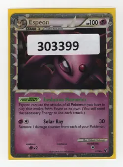 (303399) ESPEON PRIME 81/90 Ultra Rare Holo HGSS Undaunted Pokemon Card - Image 1