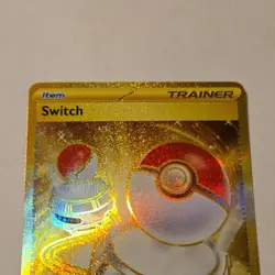 Pokemon Switch Trainer-Item 206/165 Scarlet & Violet 151 Gold Secret Rare Holo - Image 3