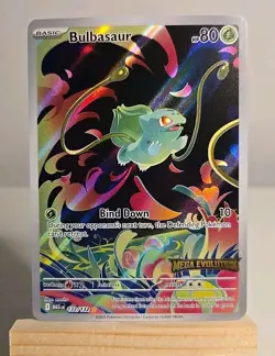 Pokemon Bulbasaur 133/132 English Mega Evolution Stamped Promo - Image 1
