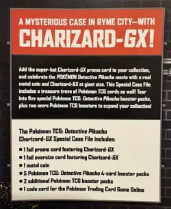 Pokemon Detective Pikachu Charizard GX Special Case File (SEALED) Super rare!! - Image 4