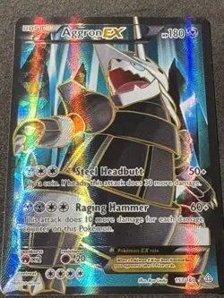 Aggron EX (153 Full Art) 153/160 XY - Primal Clash Holo Pokemon Card Tcg - Image 1