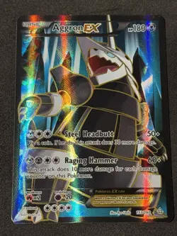 Aggron EX (153 Full Art) 153/160 XY - Primal Clash Holo Pokemon Card Tcg - Image 2
