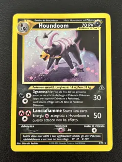 Houndoom 4/75 Neo Discovery Italian Holo Rare WOTC Pokemon TCG - MP - Image 1