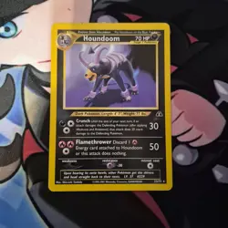 Pokemon TCG Houndoom 23/75 2001 Neo Discovery Unlimited Non Holo Rare - LP - Image 1