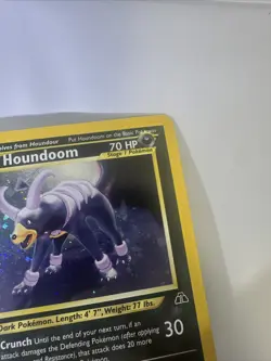 Pokemon Neo Discovery Houndoom TCG 4/75 Holo Rare Swirl - Image 4