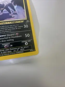 Pokemon Neo Discovery Houndoom TCG 4/75 Holo Rare Swirl - Image 5