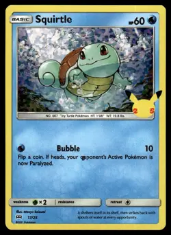 2021 McDonald's Canada 25th Anniversary Promo Non-Holo Squirtle UNplayed #17 - Image 1