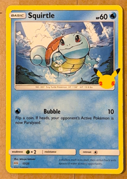 Squirtle 17/25 Non-Holo Pokemon Card (McDonalds Promo) 2021 25th Anniversary NM - Image 1
