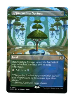 MTG Commander Masters Rejuvenating Springs #662 Rare Borderless Land NM AD91 - Image 1