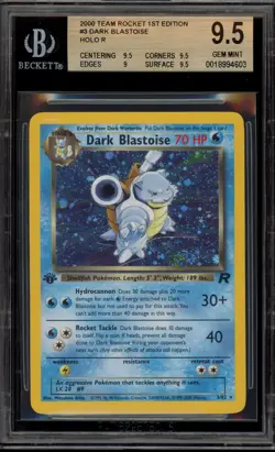 Pokemon Dark Blastoise Team Rocket 1st Edition Holo Rare #3 BGS 9.5 - Image 1