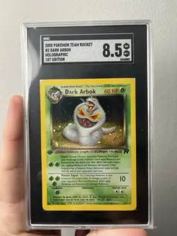 Pokemon 2000 Dark Arbok 2/82 Team Rocket 1st Edition Holo Rare SGC 8.5 NM/Mint - Image 1