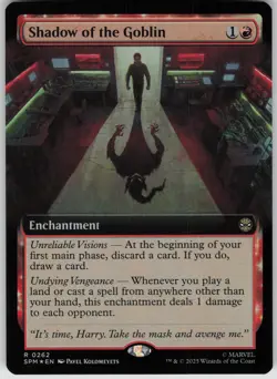 MTG Shadow of the Goblin (Extended Art) Foil NM Marvel's Spider-Man Magic 262 - Image 1