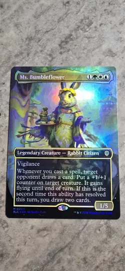 Ms. Bumbleflower (Borderless) Commander: Bloomburrow Foil Mythic MTG NM - Image 1