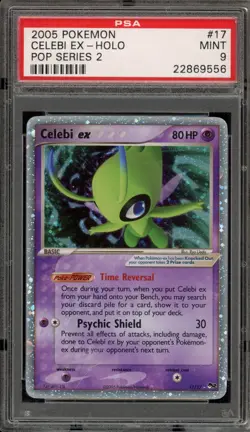 Pokemon Celebi ex POP Series 2 Holo Ultra Rare #17 PSA 9 Mint - Image 1
