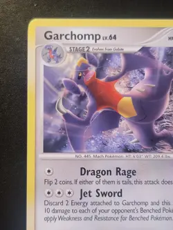 Garchomp 1/17 LP (back Dent) Pokemon TCG Pop Series 9 Non-holo Rare - Image 2