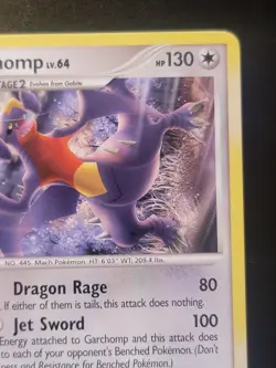 Garchomp 1/17 LP (back Dent) Pokemon TCG Pop Series 9 Non-holo Rare - Image 5