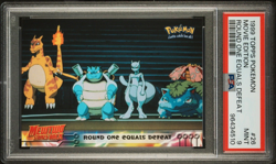 PSA 9 Topps Pokemon Round One Equals Defeat #26 First Movie 1999 - Black Logo - Image 1