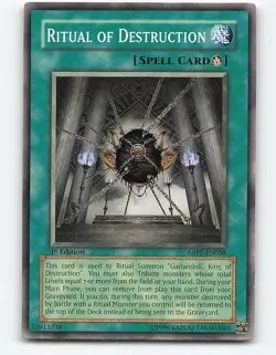 Ritual of Destruction #ABPF-EN058 1st Edition Yugioh Card - Image 1