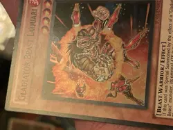 YuGiOh Gladiator Beast Laquari TU05-EN002 Super Rare Turbo Pack NM - Image 4