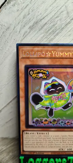 Yu-Gi-Oh! Lollipo Yummy COLLECTOR RARE / JUSH EN018 1st Edition NM OFF CENTER - Image 2