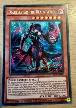 Yu-Gi-Oh! TCG Diabellstar The Black Witch 25LP-EN001 Secret Rare WC2025 - Image 1