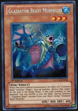 Yugioh Gladiator Beast Murmillo LCGX-EN236 Secret Rare 1st - MP - Image 1