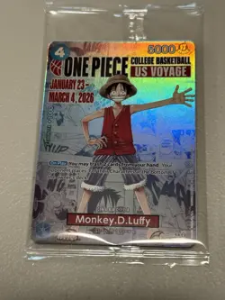 One Piece Monkey D. Luffy US Voyage College Basketball Promo Card - Image 1