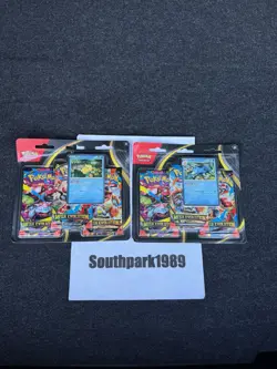 Pokemon TCG Mega Evolution 3-Pack Blister Set of 2 Psyduck and Golduck Sealed - Image 1