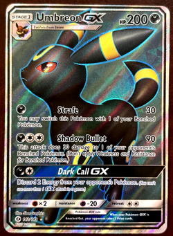 Umbreon GX - 142/149 Full Art Ultra Rare Sun & Moon Base Set #2 Near MINT - Image 1