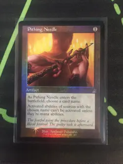 MTG Magic The Gathering Pithing Needle Foil Retro Frame Artifact Commander - Image 1