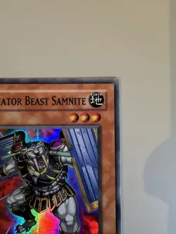 Yu-Gi-Oh! Gladiator Beast Samnite TU01-EN004 Near Mint Super Rare Turbo Pack 1 - Image 3