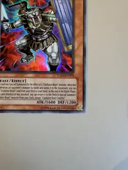 Yu-Gi-Oh! Gladiator Beast Samnite TU01-EN004 Near Mint Super Rare Turbo Pack 1 - Image 4