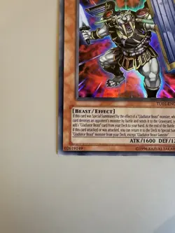 Yu-Gi-Oh! Gladiator Beast Samnite TU01-EN004 Near Mint Super Rare Turbo Pack 1 - Image 5